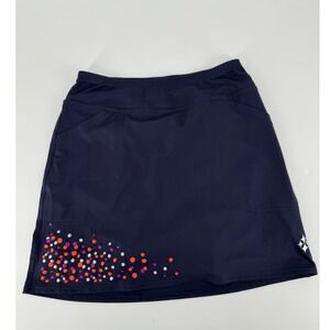 Jofit Womens Navy Blue Skort With Colorful Dot Print Size XS